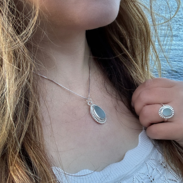 Calm Waters Sea Glass Ring