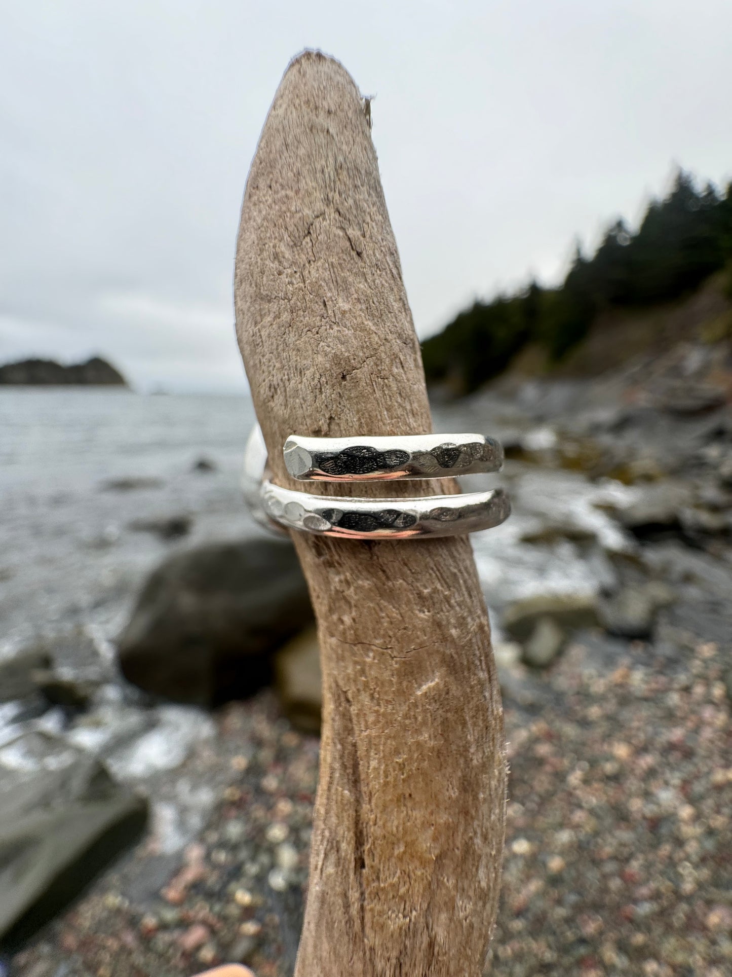 Candy Corn Sea Glass Ring