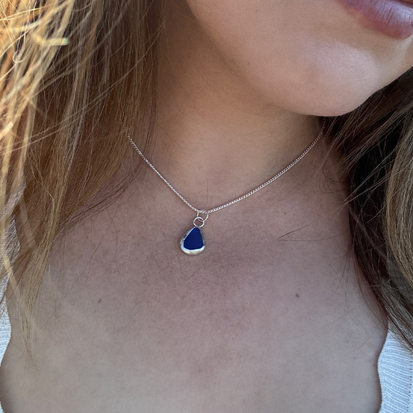 Tidal Calm Sea Glass Necklace