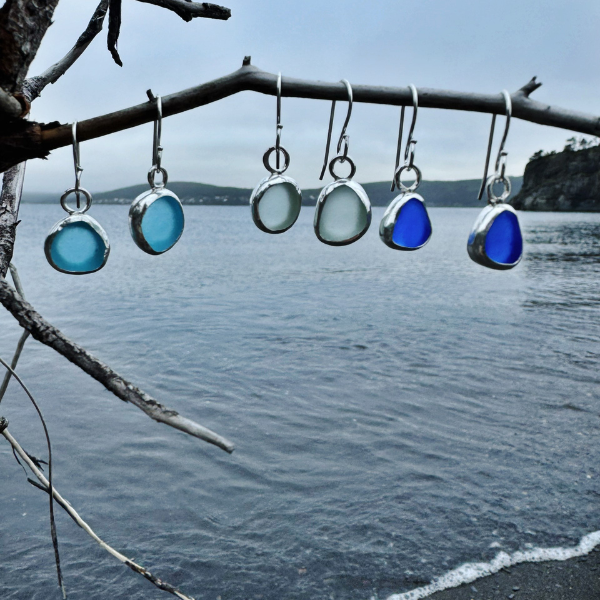 Ocean Breeze Sea Glass Earrings