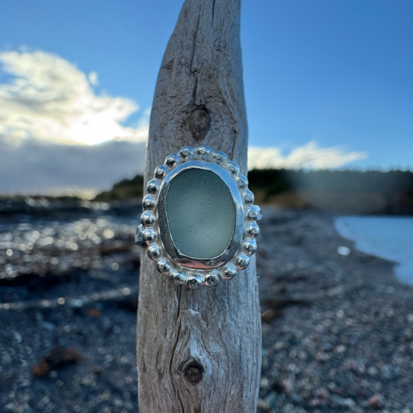 Calm Waters Sea Glass Ring