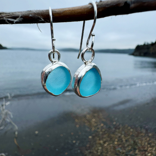 Ocean Breeze Sea Glass Earrings