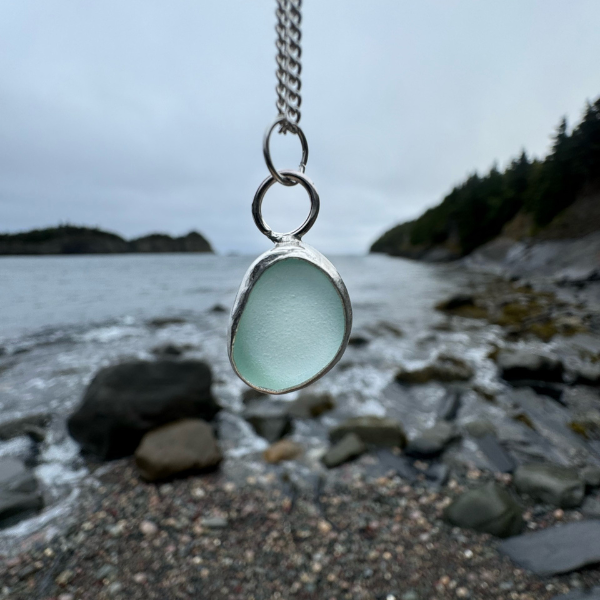 Tidal Calm Sea Glass Necklace