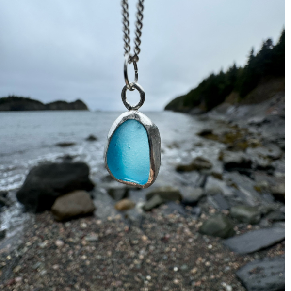 Tidal Calm Sea Glass Necklace